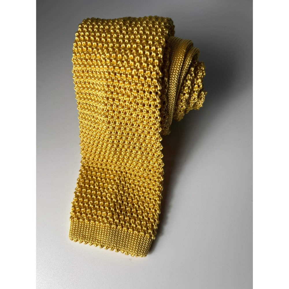 Authentic Charvet Men's Knit 100% Silk Textured Tie Made in Italy